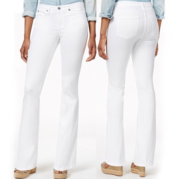 Calvin Klein Jeans Denim - Calvin Klein White Stretch Denim Flare Jeans